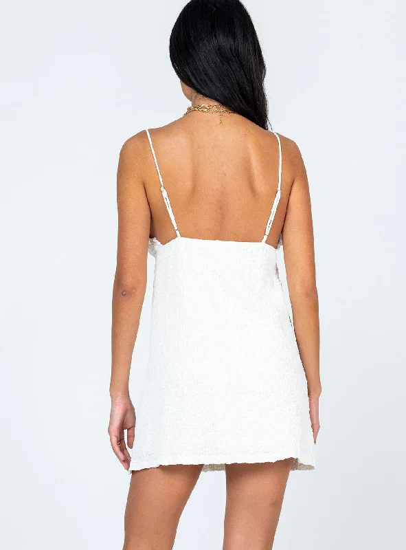 Chains Of Love Mini Dress White