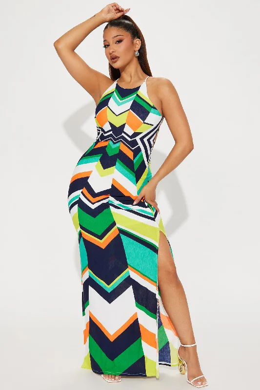 Kai Printed Maxi Dress - Green/combo