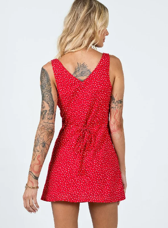 Nellie Mini Dress Red Floral