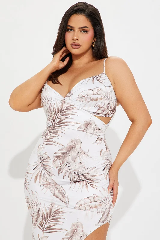 Paradise Life Midi Dress - Ivory/combo