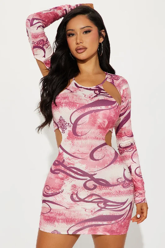 Pink Serenity Micro Mini Dress - Pink