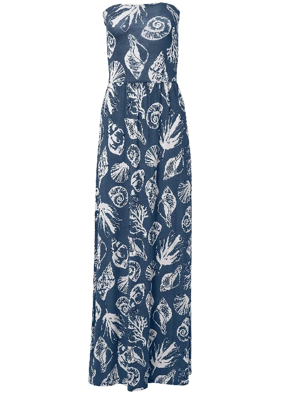 Convertible maxi dress - Navy Multi