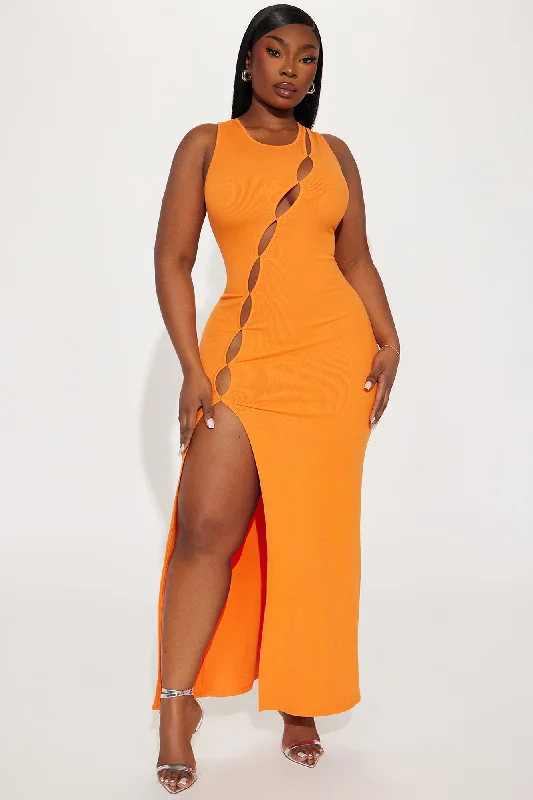 Zoey Cutout Maxi Dress - Orange