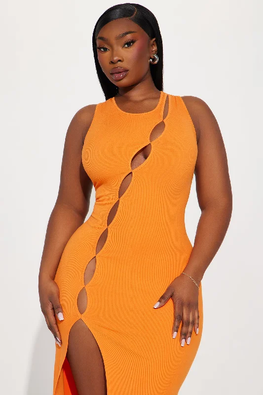 Zoey Cutout Maxi Dress - Orange