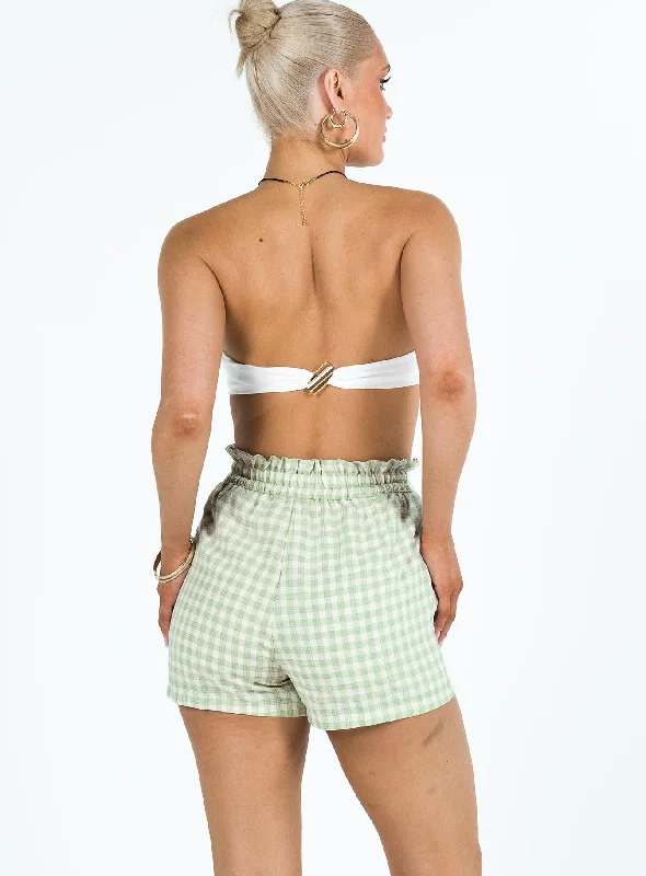 Gilda Shorts Green Gingham