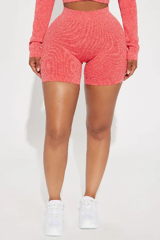 Hot Girl Walk Seamless Active Short - Orange