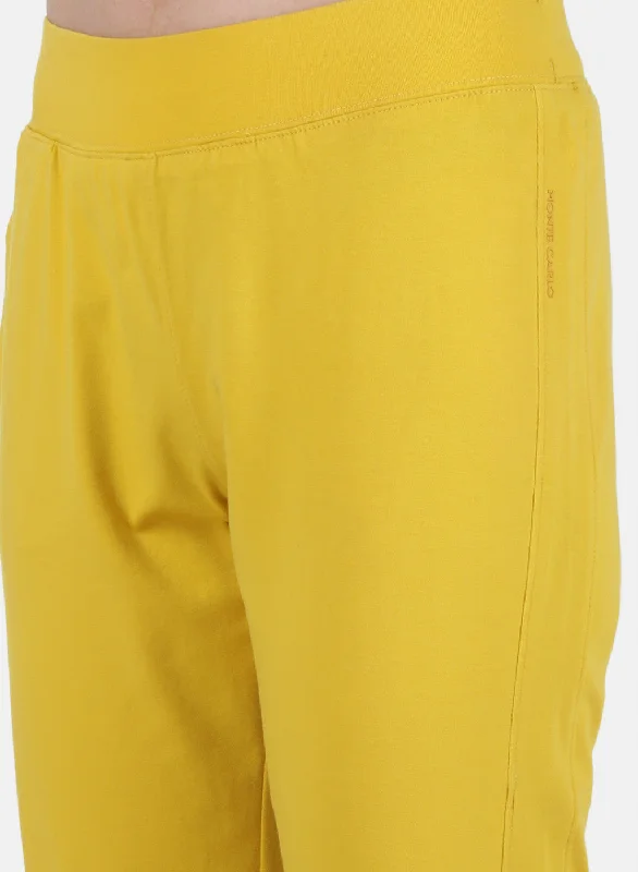 Womens Yellow Regular Capri