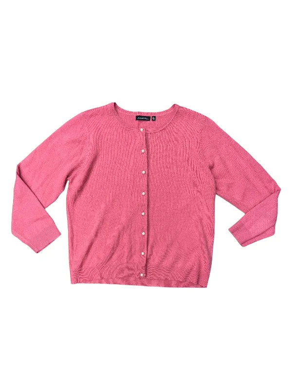 Pink Sweater Cardigan Notations, Size Xl