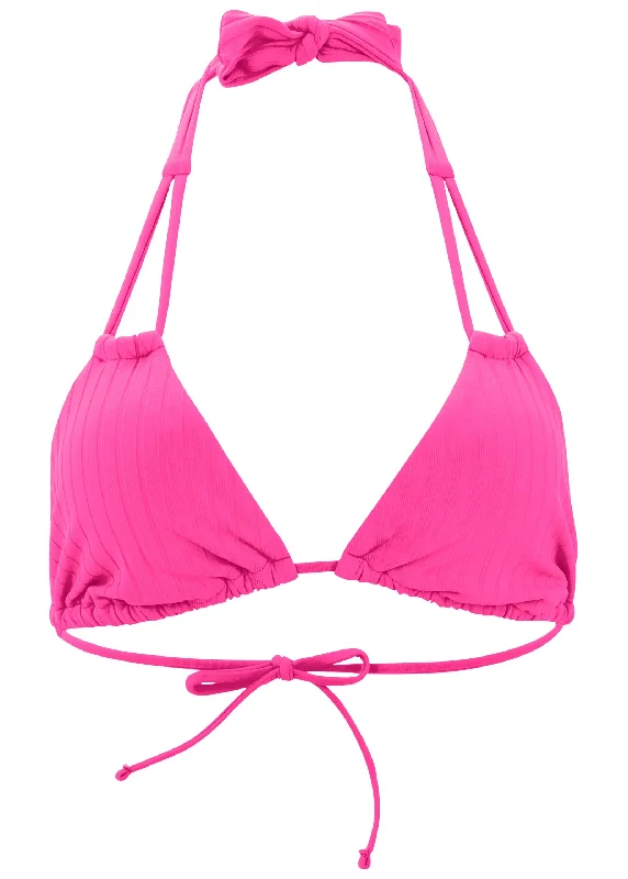 SuperRib triangle top - Hot Pink