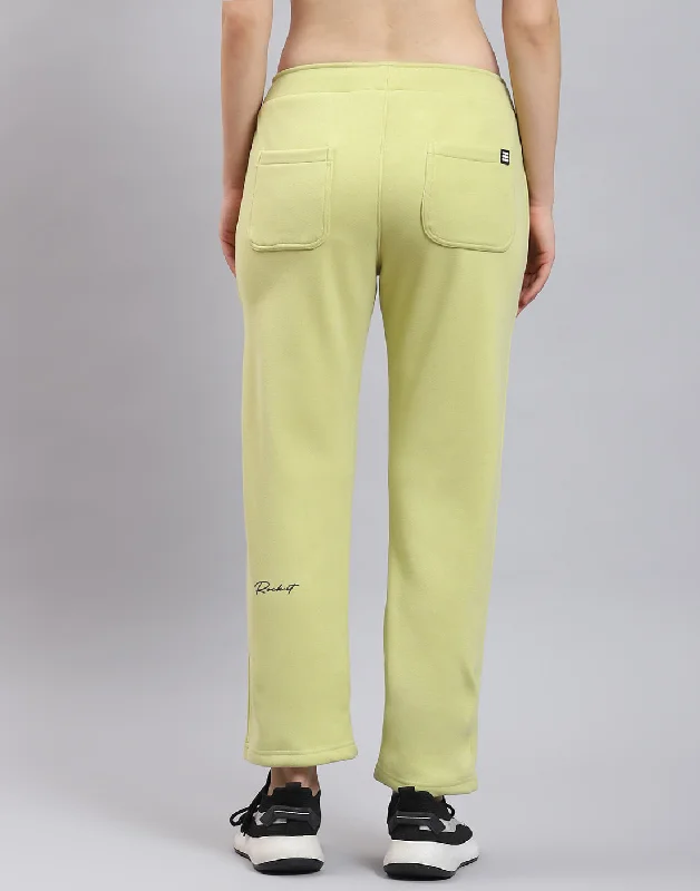 Women Green Solid Regular Fit Lower