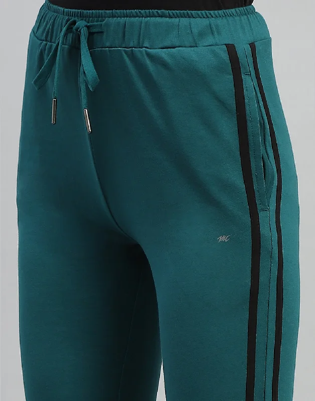 Women Green Solid Regular Fit Lower