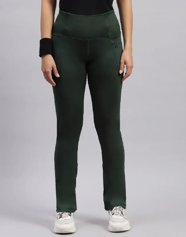 Women Green Solid Smart Fit Lower