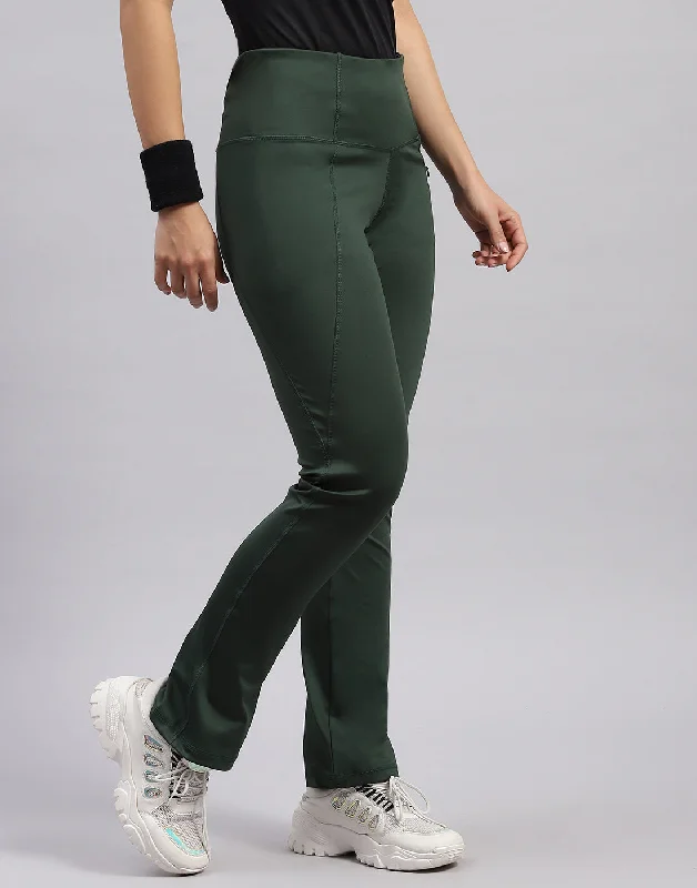 Women Green Solid Smart Fit Lower