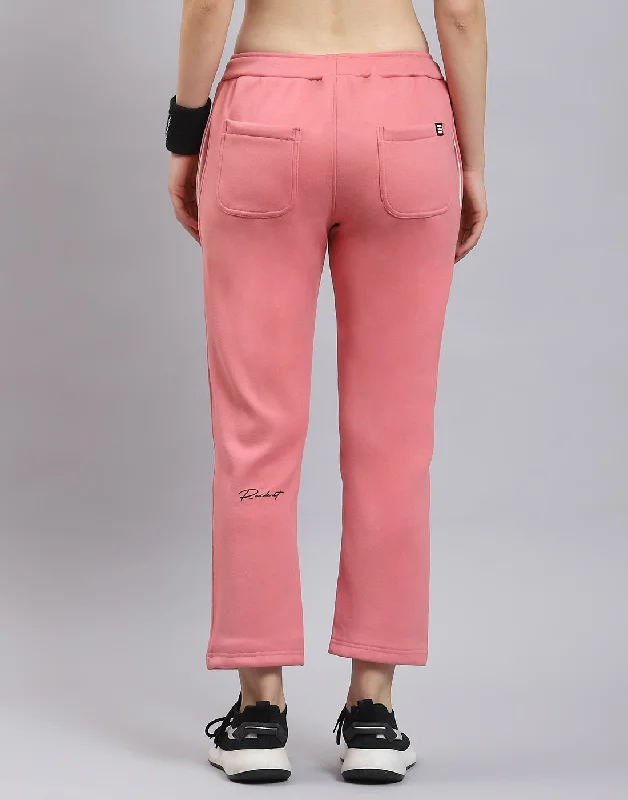 Women Pink Solid Regular Fit Lower