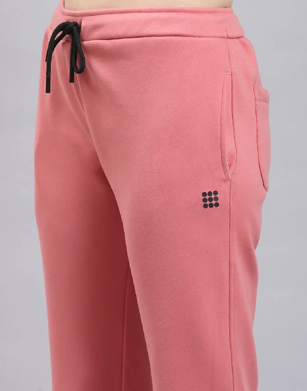 Women Pink Solid Regular Fit Lower