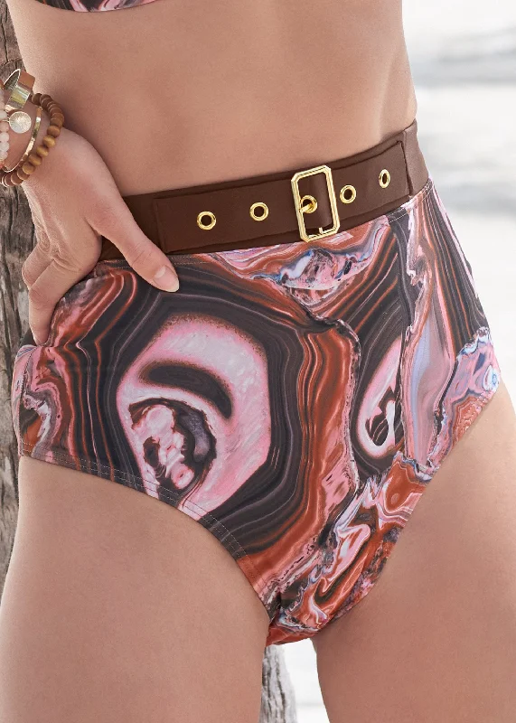 Jet set high-waist bottom - Vivid Geode