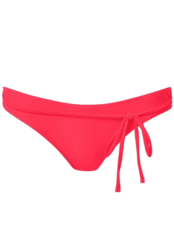 Low-rise tie bikini bottom - Sweet Red