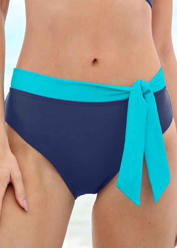 Tamera high-waist bottom - Ultramarine Blue & Aqua Reef