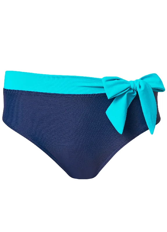 Tamera high-waist bottom - Ultramarine Blue & Aqua Reef