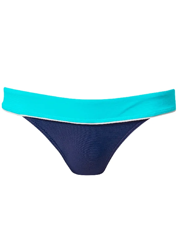 Scoop front bikini bottom - Ultramarine Blue & Aqua Reef