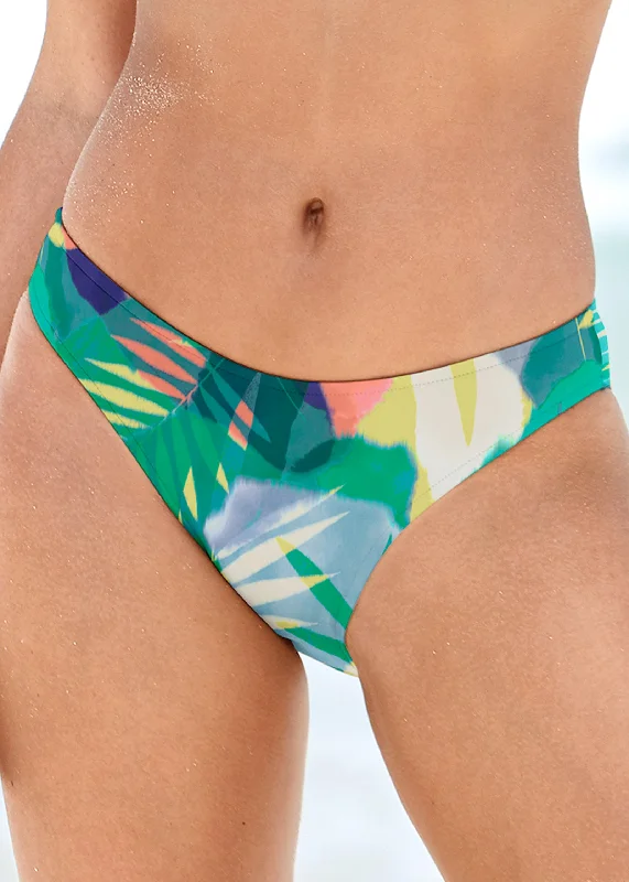 Bali scoop bikini bottom - Vibrant Palms